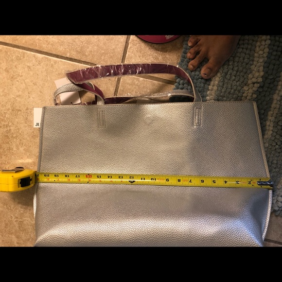 Gray tote bag Reversible - Picture 4 of 5